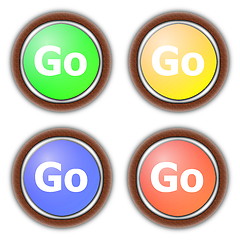 Image showing go button collection