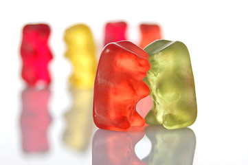 Image showing gummy bears dancing at a party