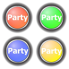 Image showing party button collection