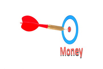 Image showing money concept with dart arrow