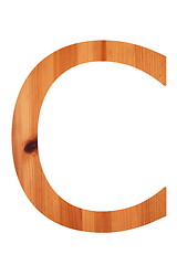 Image showing wood alphabet C