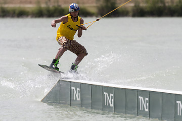 Image showing Man wakeboarder