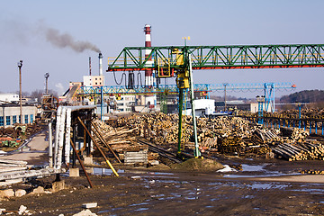 Image showing Woodworking factory