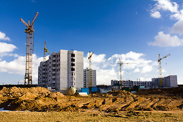 Image showing Building of many-storeyed houses