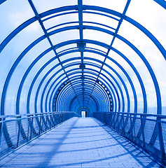 Image showing blue concentric tunnel