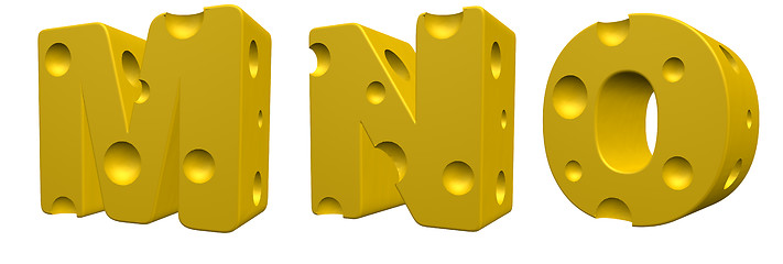 Image showing cheese letters