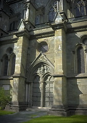 Image showing Gothic entrance cathedral