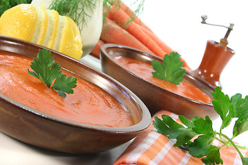 Image showing Carrot soup