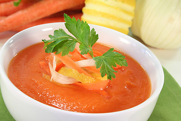 Image showing Carrot soup