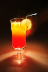 Image showing fresch orange and lemon drink