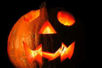 Image showing halloween pumpkin in the dark night 