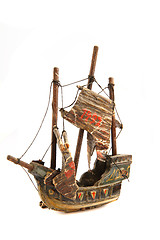 Image showing old ship model from 1492