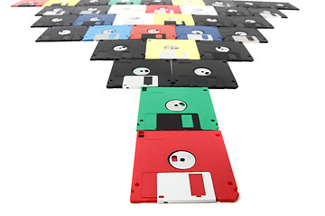 Image showing old floppy discs