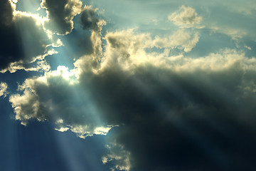 Image showing clouds and sun