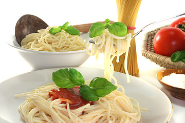 Image showing Spaghetti on a fork