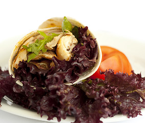 Image showing Chicken wrap