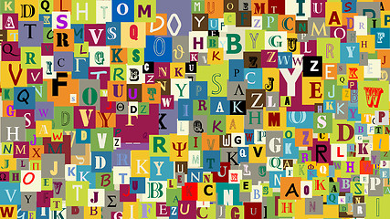 Image showing Abstract letters background