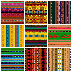 Image showing Decorative traditional pattern set