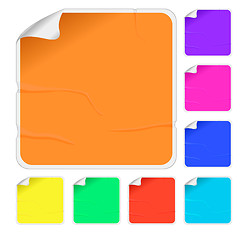 Image showing Empty color stickers