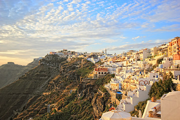 Image showing Santorini sunset Greece