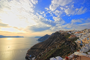 Image showing Santorini sunset Greece