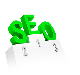 Image showing letters SEO on the pedestal