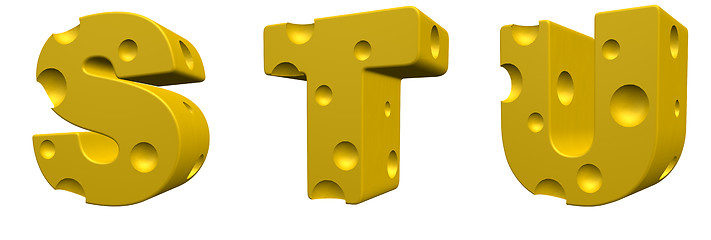 Image showing cheese letters