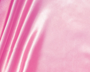 Image showing Smooth elegant pink silk as background 