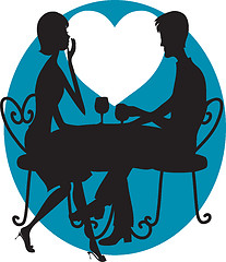 Image showing Romantic Couple Silhouette