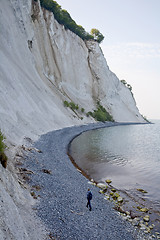 Image showing The chalk cliffs of Moen