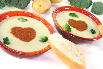 Image showing broccoli cream soup