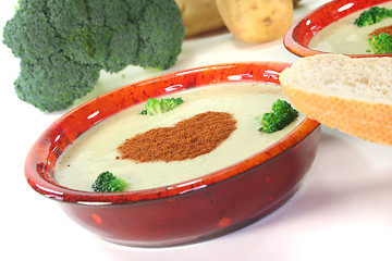 Image showing broccoli cream soup