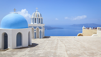 Image showing Santorini church