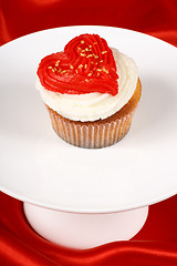 Image showing Valentine's day cupcake