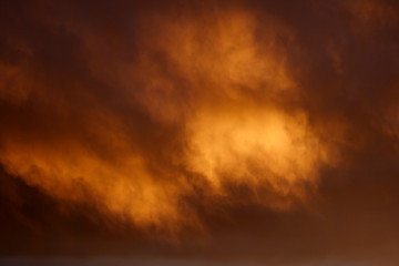 Image showing Fire Gold Magical Clouds