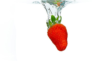 Image showing strawberry in the water