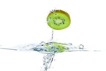 Image showing kiwi splashing