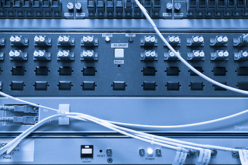 Image showing cables connected to servers 