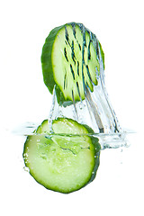 Image showing cucumber in water