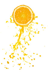 Image showing orange juice splash