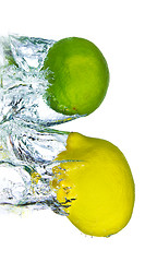 Image showing citrus fruit splashing