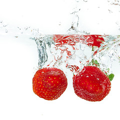 Image showing strawberry in the water