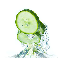 Image showing cucumber in water