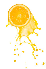 Image showing orange juice splash