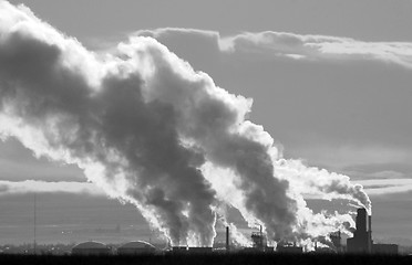 Image showing Early Morning Pollution B&W
