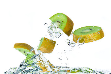 Image showing kiwi splashing