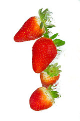 Image showing strawberry in the water