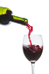 Image showing red wine glass