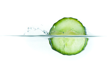 Image showing cucumber in water