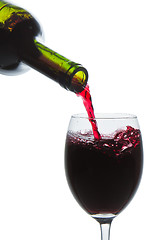 Image showing red wine glass